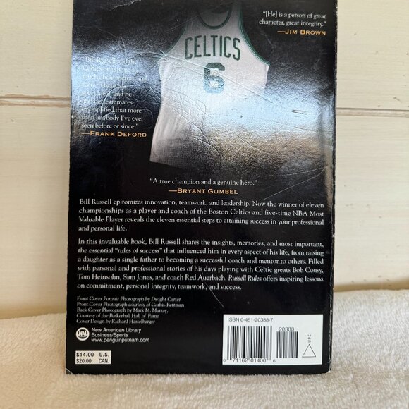 Bill Russell Celtics Legend Signed Autograph Russell Rules Book (To Dan), Rare - Picture 16 of 16